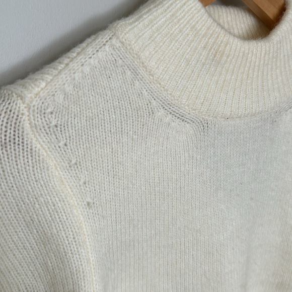 Anthropologie Cream Knit Bell Sleeve Sweater - Picture 5 of 6